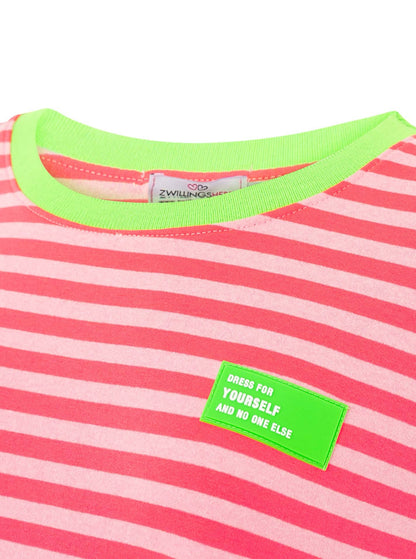 Sweat Kleid "Neon Streifen"