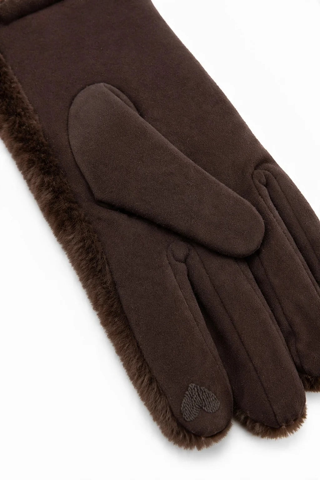 Touchscreen-Handschuhe mit Kunstfellmanschette