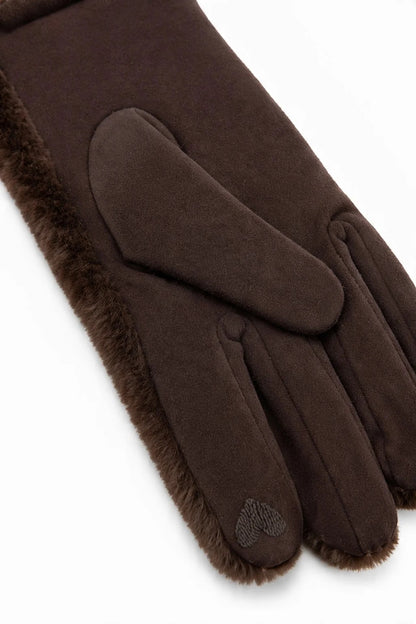 Touchscreen-Handschuhe mit Kunstfellmanschette