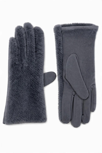Touchscreen-Handschuhe mit Kunstfellmanschette