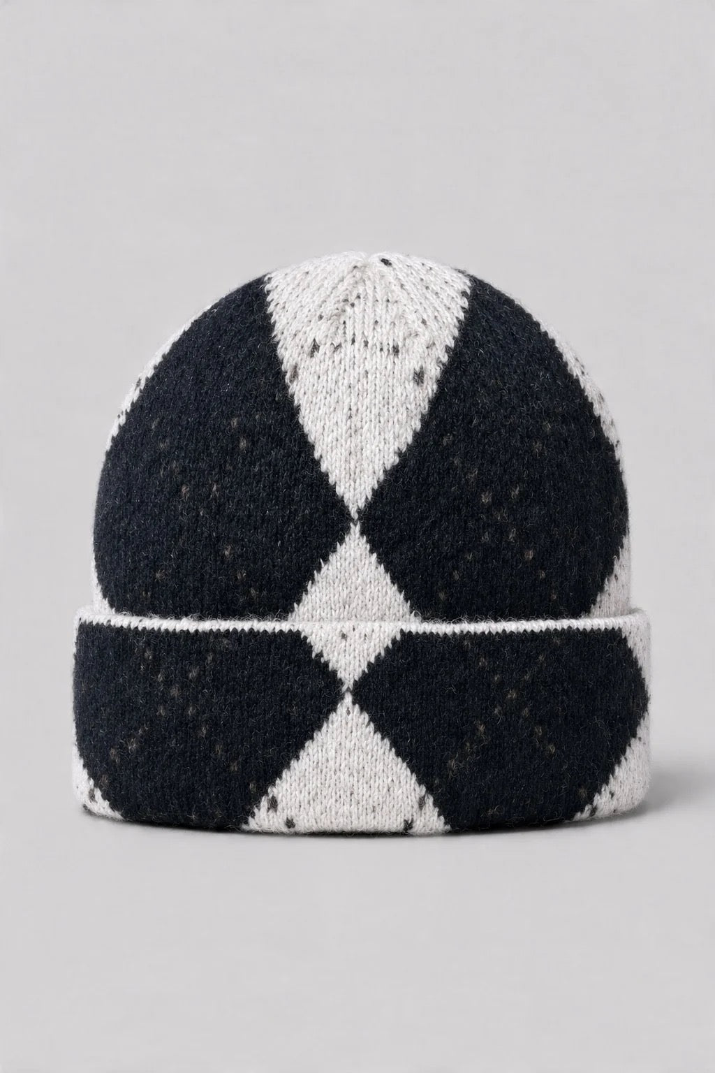 Argyle-Beanie aus Wollmischung