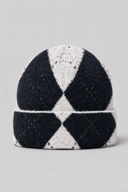 Argyle-Beanie aus Wollmischung