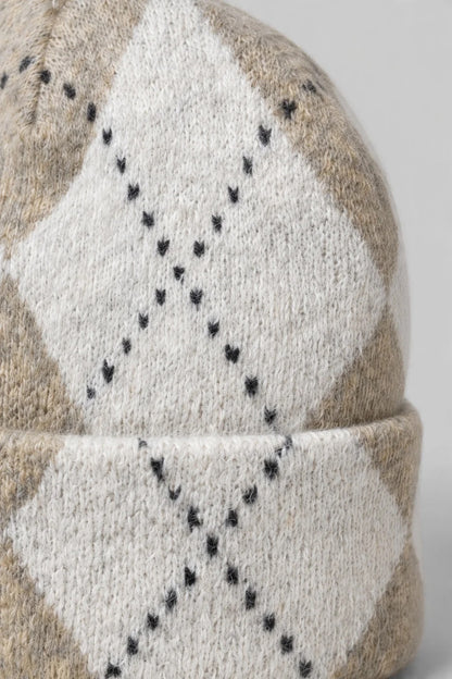 Argyle-Beanie aus Wollmischung