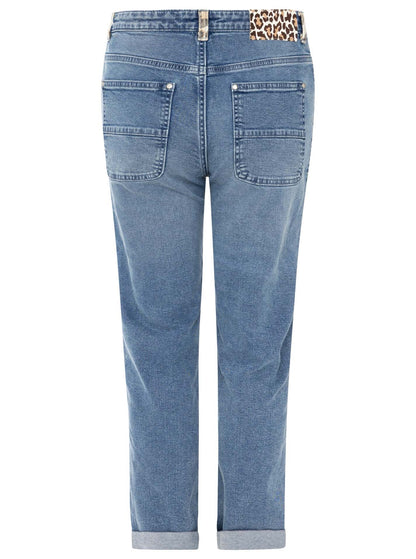 Cropped Jeans "Leo Details"