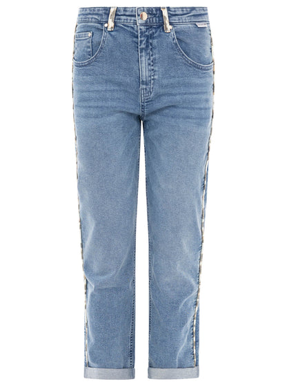 Cropped Jeans "Leo Details"