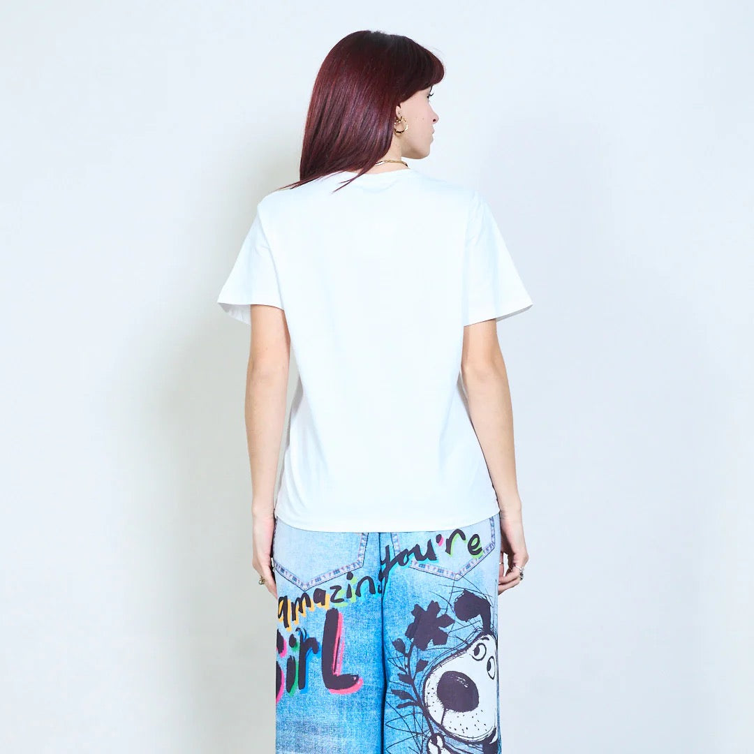 T-Shirt mit verziertem Welpen Dackel Details
