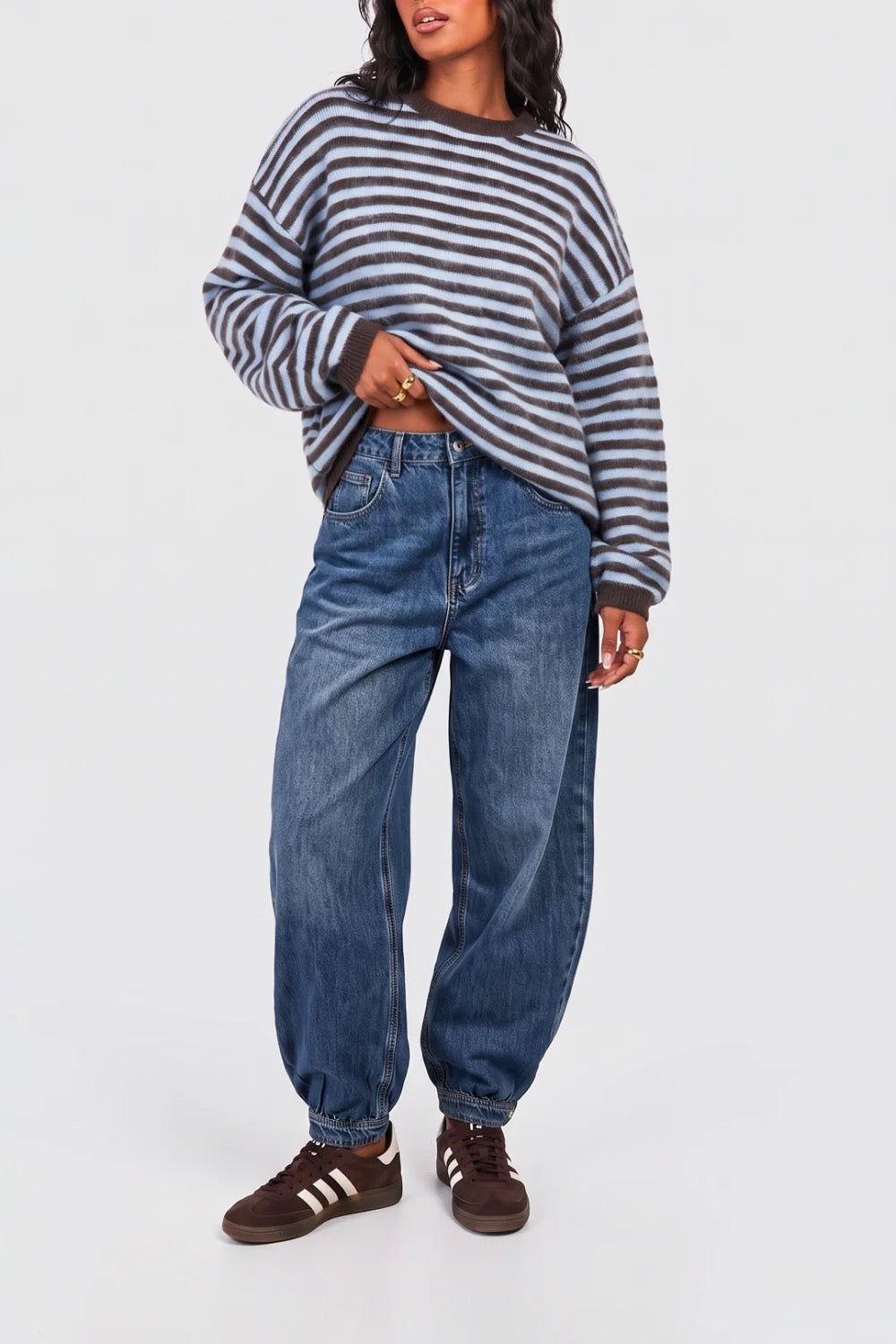Ballonjeans mit Knopfleiste