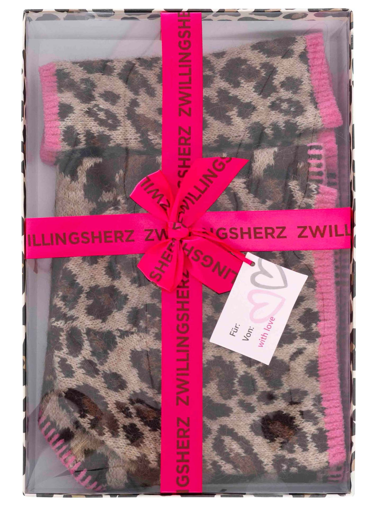 Geschenk Set Mütze, Dreieckstuch & Handschuhe "Leo"