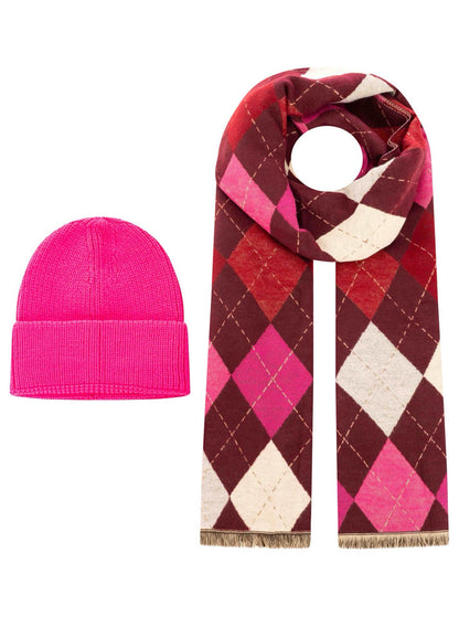 Geschenkbox Mütze & Schals "Argyle"