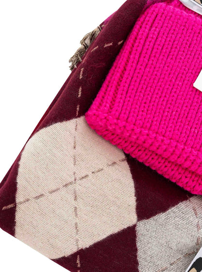 Geschenkbox Mütze & Schals "Argyle"