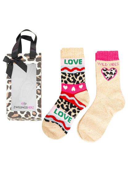 2er Pack Gifting Box Socken "Wild Leo"