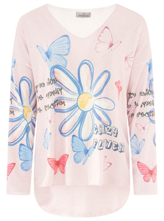 Sommer Pullover "Crazy Flower"