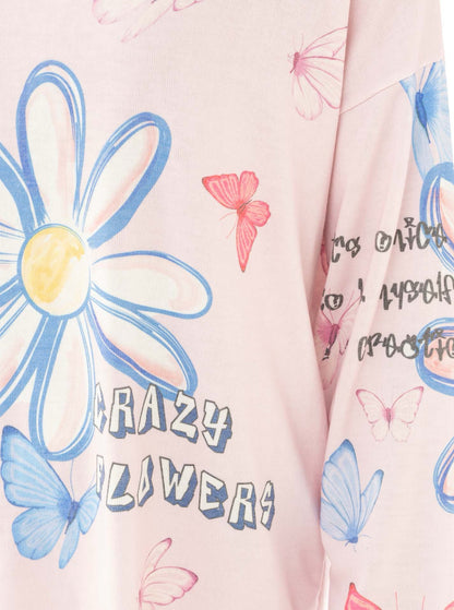 Sommer Pullover "Crazy Flower"
