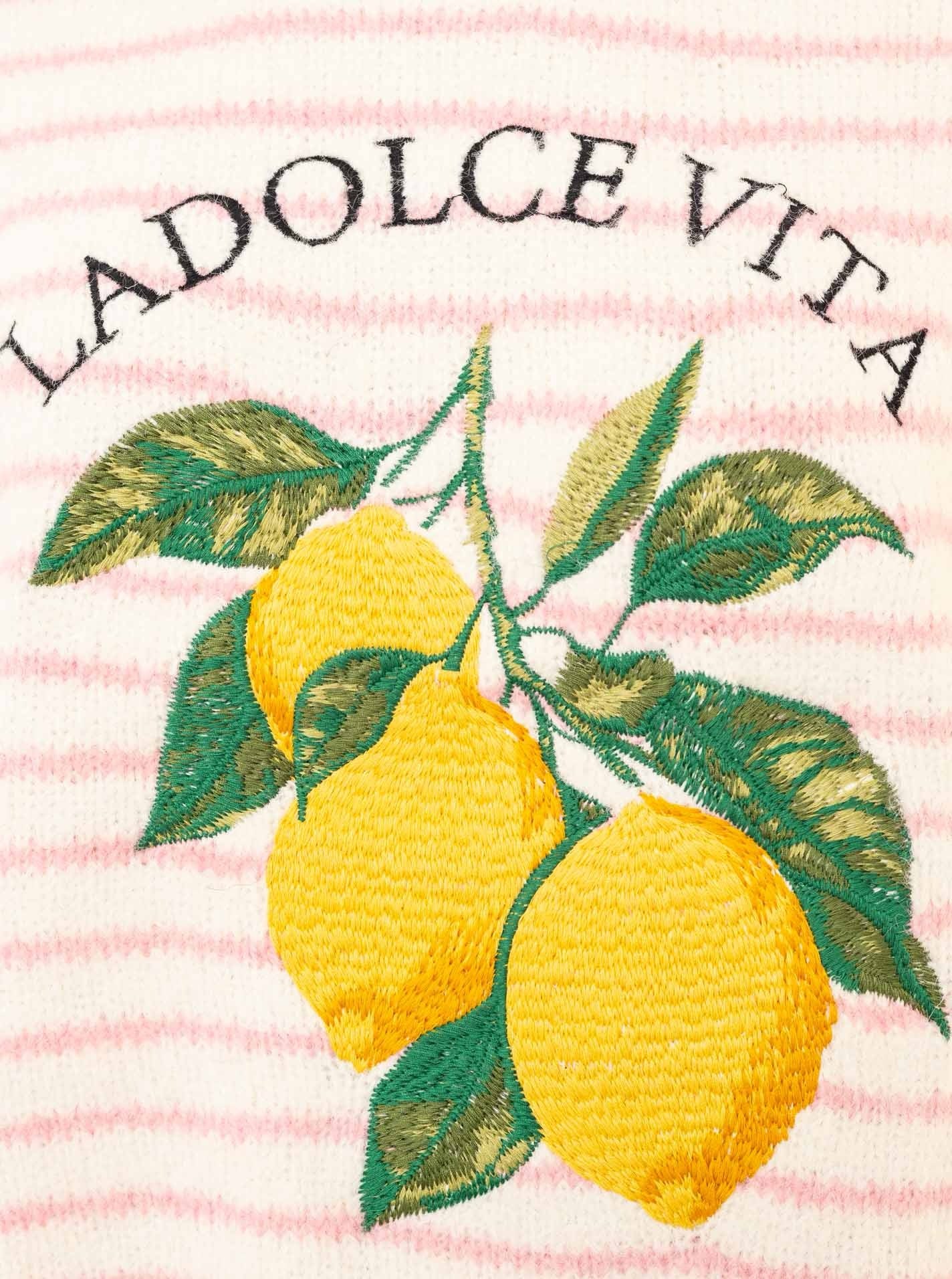 Pullover Rundhals Viskose "Lemons"
