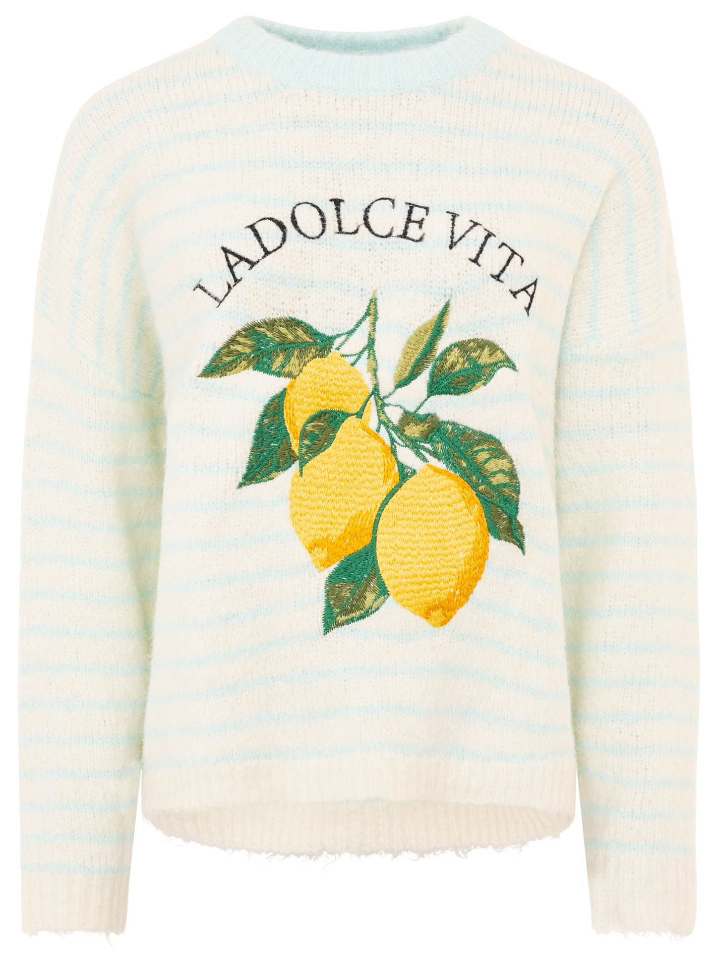 Pullover Rundhals Viskose "Lemons"