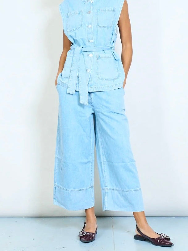 Jeans-Bermudashorts mit entspannter Passform und Vordertaschen