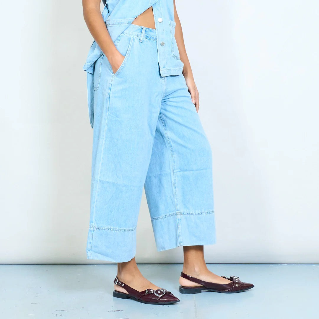 Jeans-Bermudashorts mit entspannter Passform und Vordertaschen
