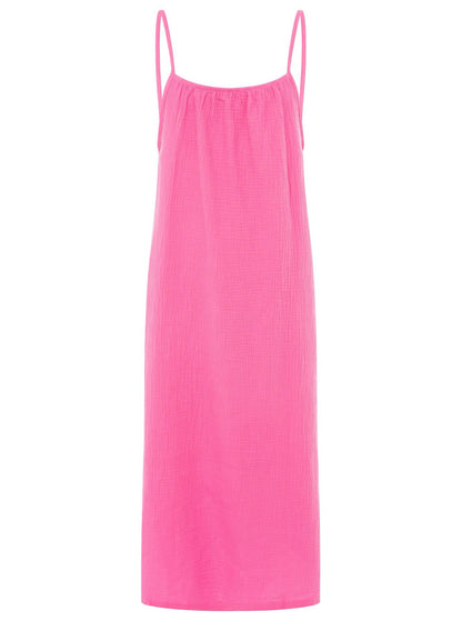 Trägerkleid Maxi Musselin "Uni"