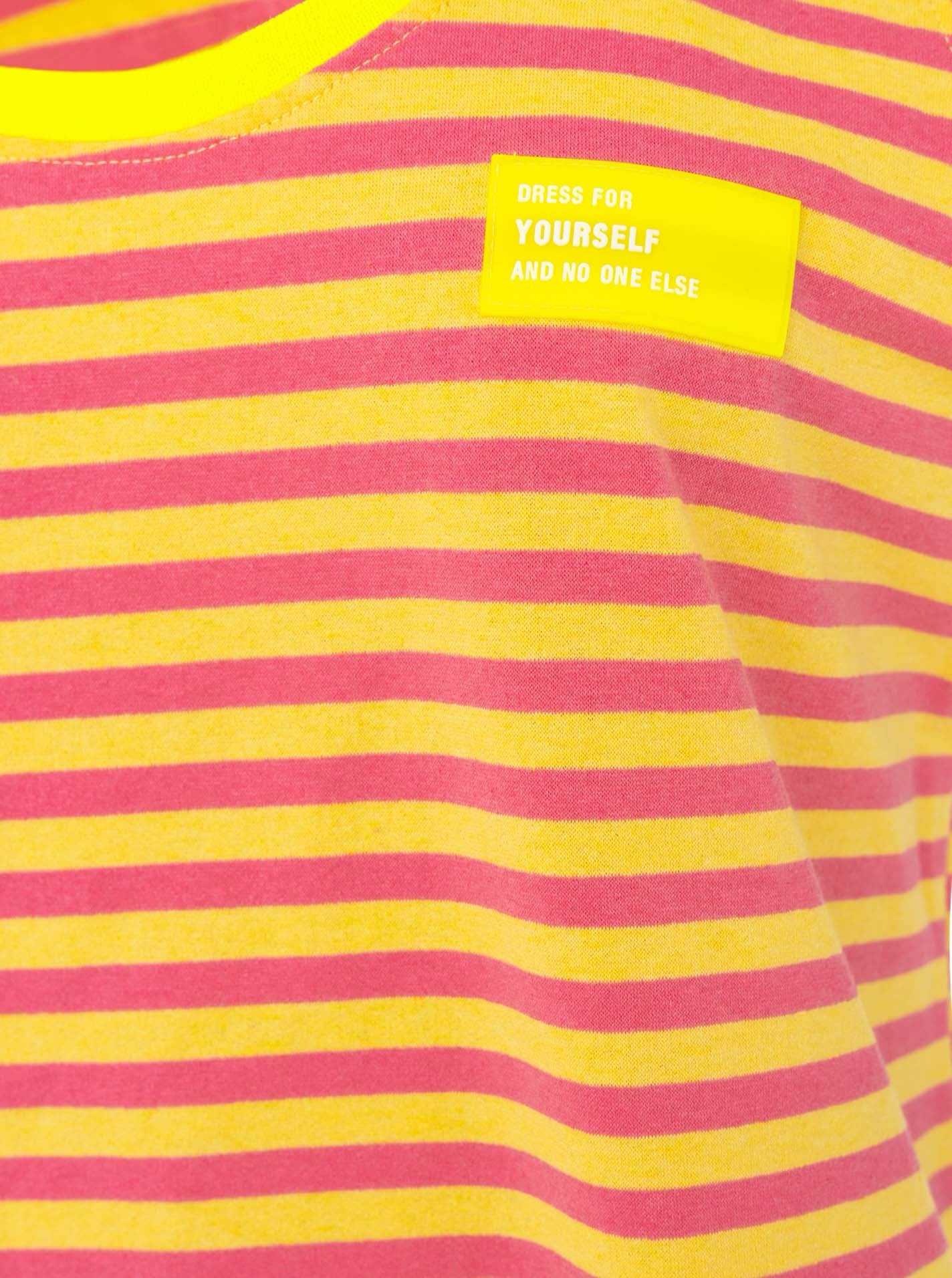 Oversize Sweat Tank Top "Neon Stripes & Patch"