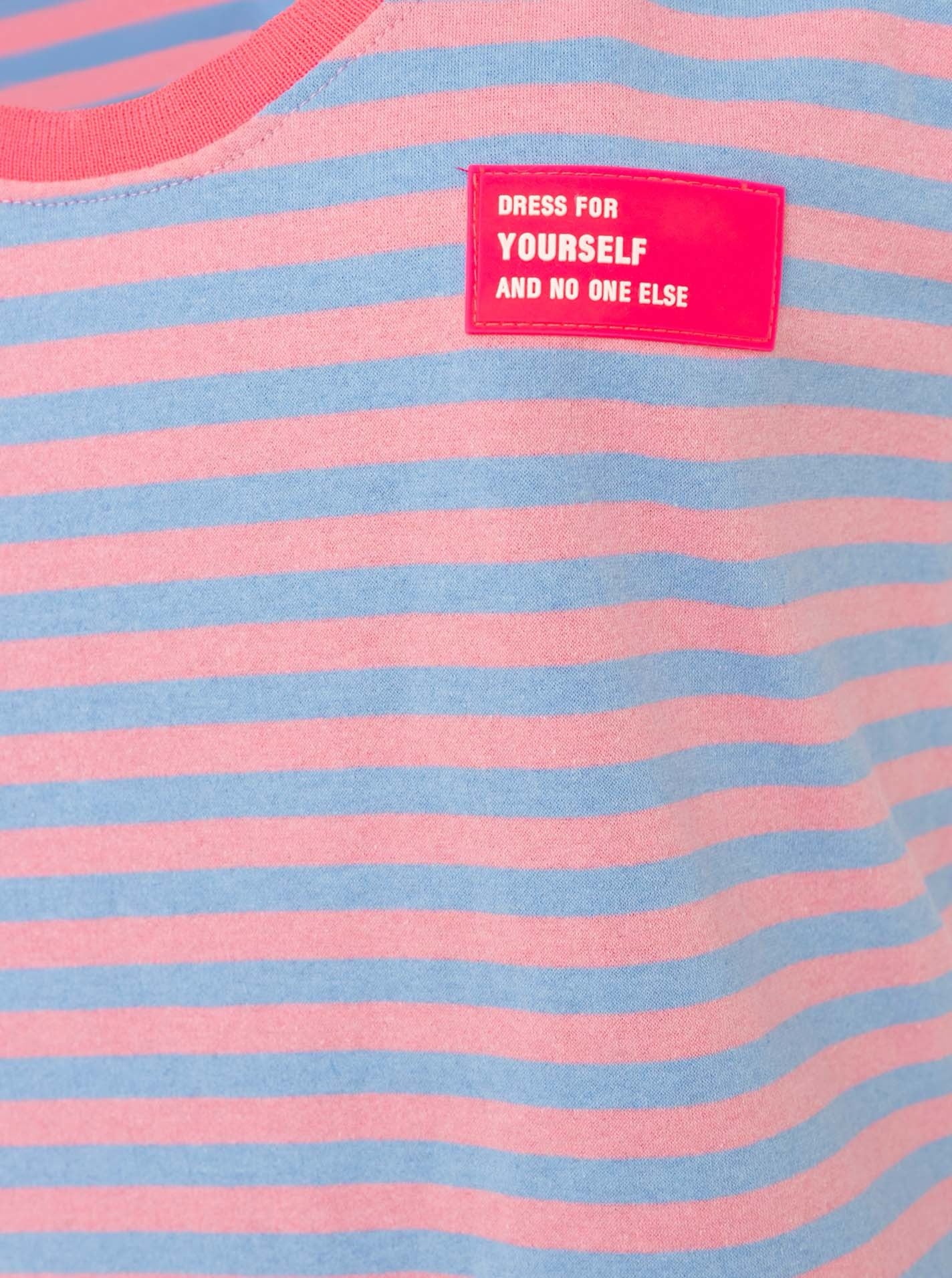 Oversize Sweat Tank Top "Neon Stripes & Patch"