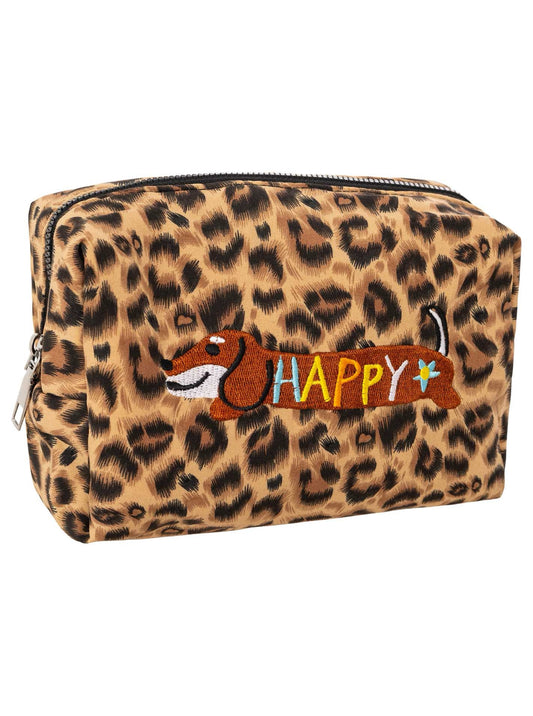 Kosmetiktasche "Leo & Dackel"