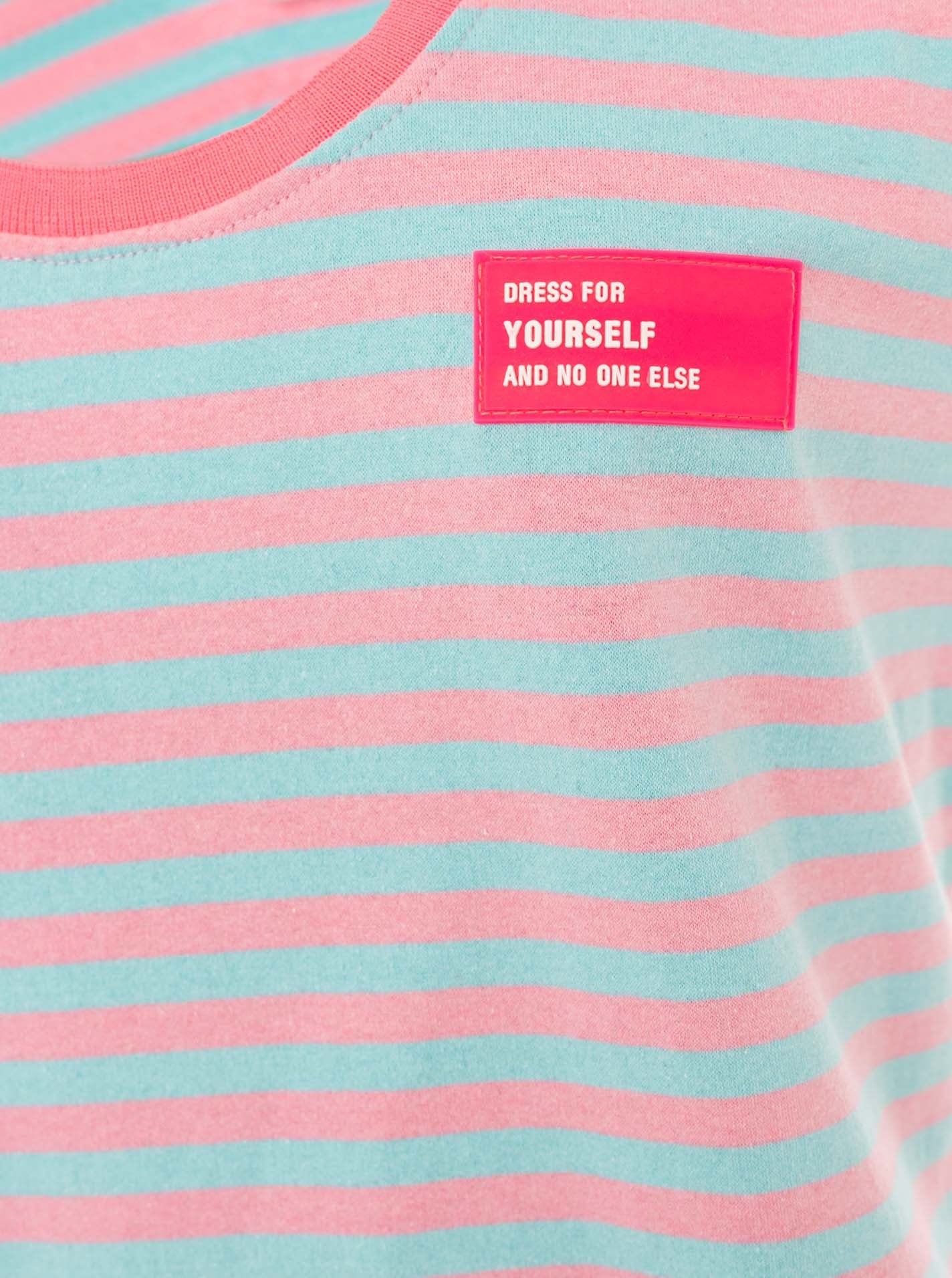 Oversize Sweat Tank Top "Neon Stripes & Patch"