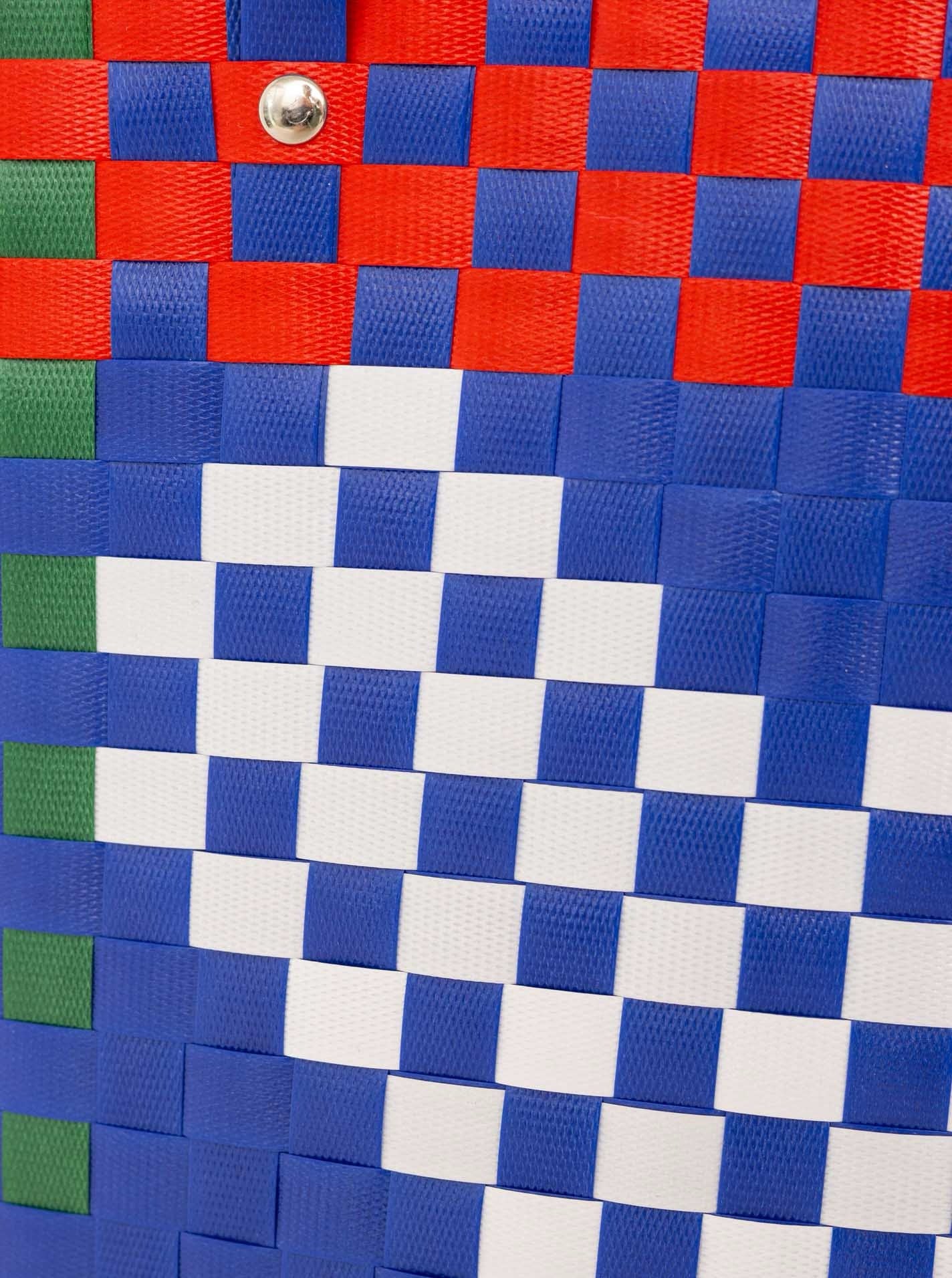 Korbtasche "Karo & Herzen"