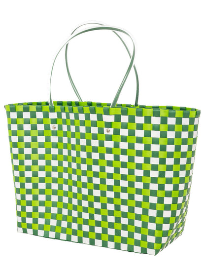 Korbtasche "Karo & Herzen"