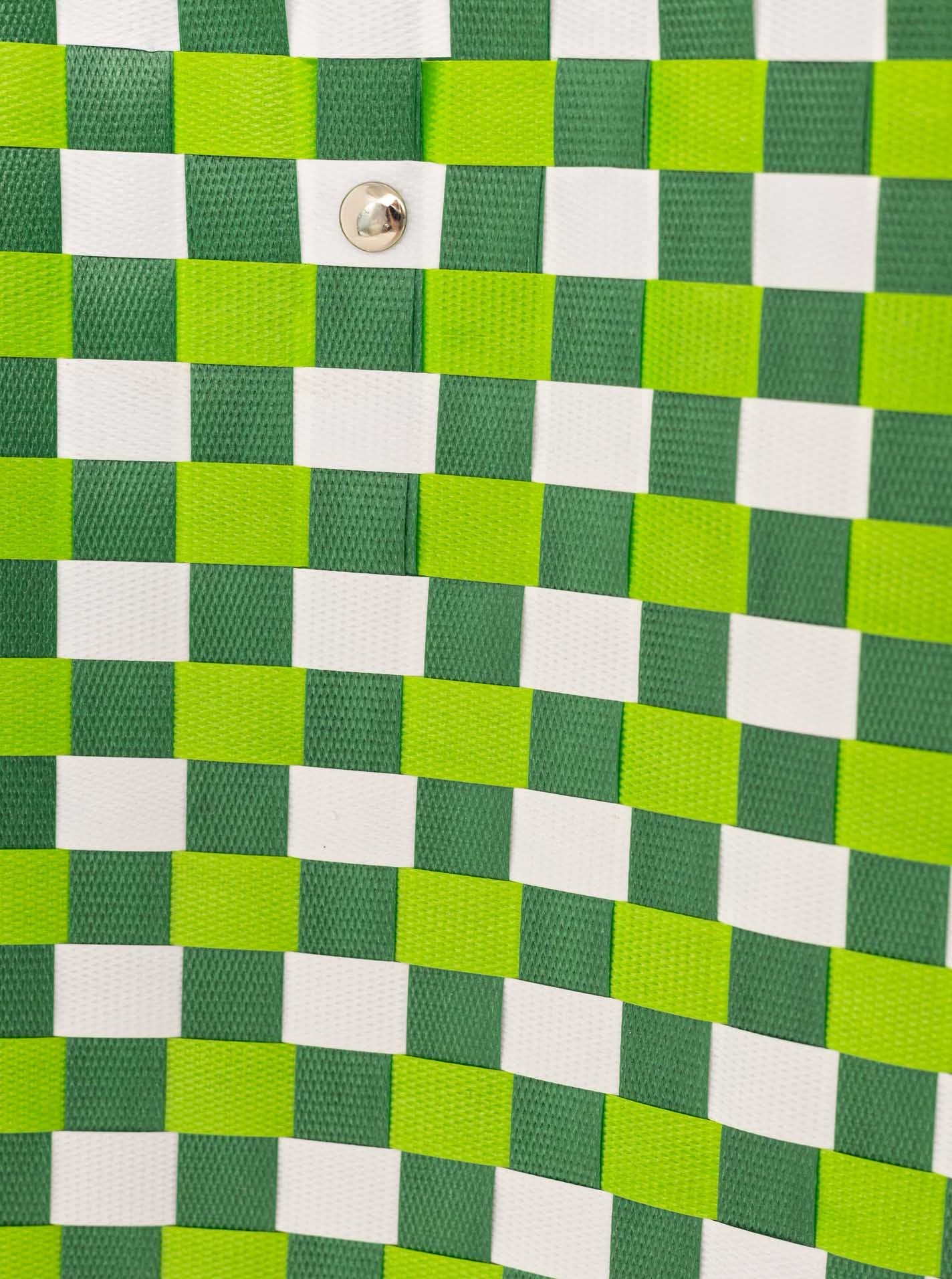 Korbtasche "Karo & Herzen"