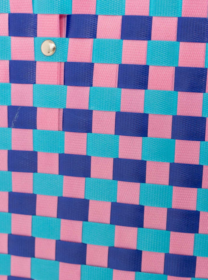 Korbtasche "Karo & Herzen"