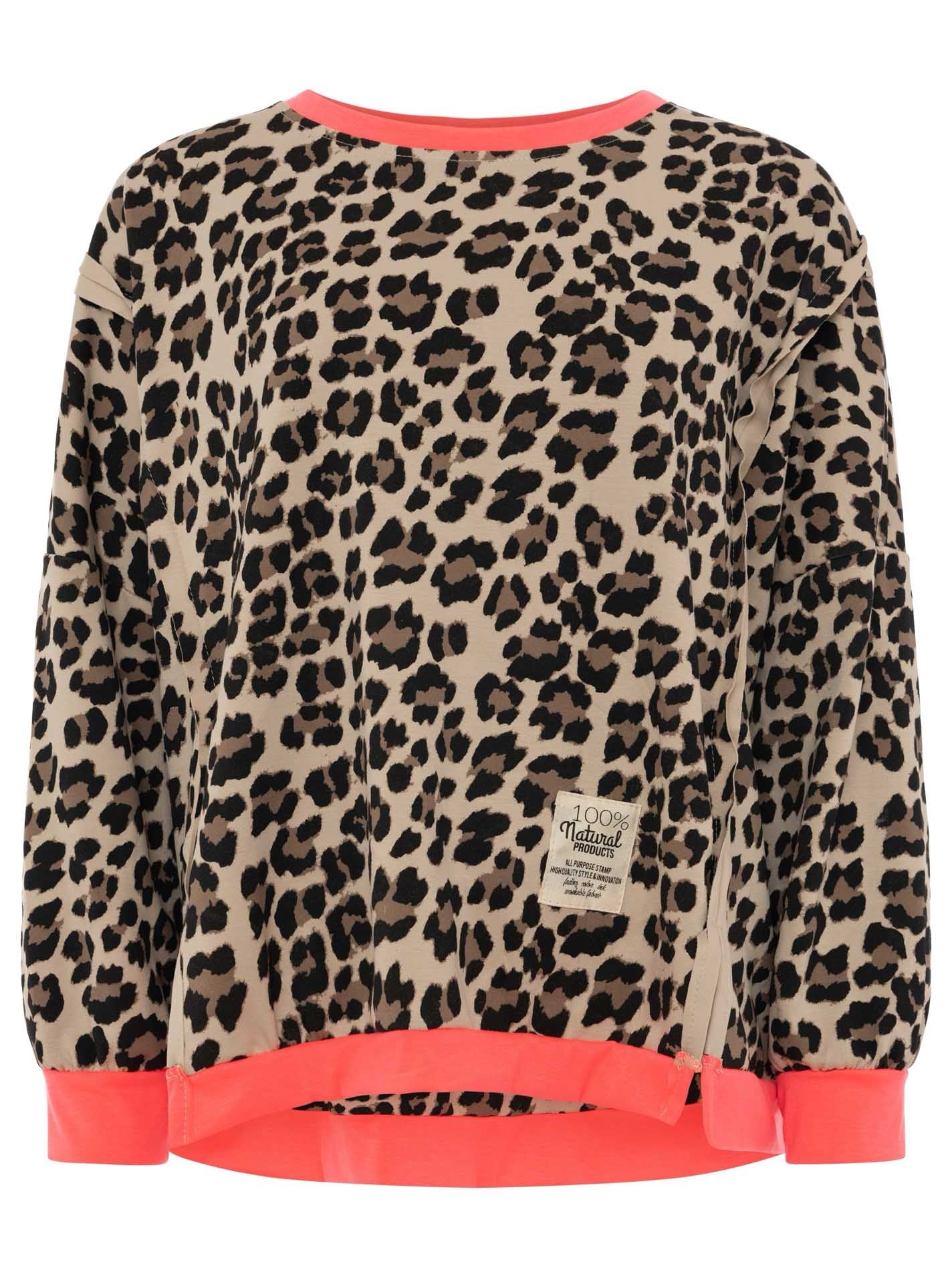 Sweatshirt "Leo buntes Bündchen"