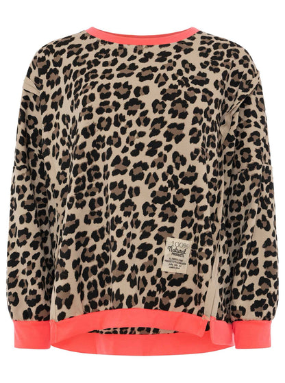 Sweatshirt "Leo buntes Bündchen"