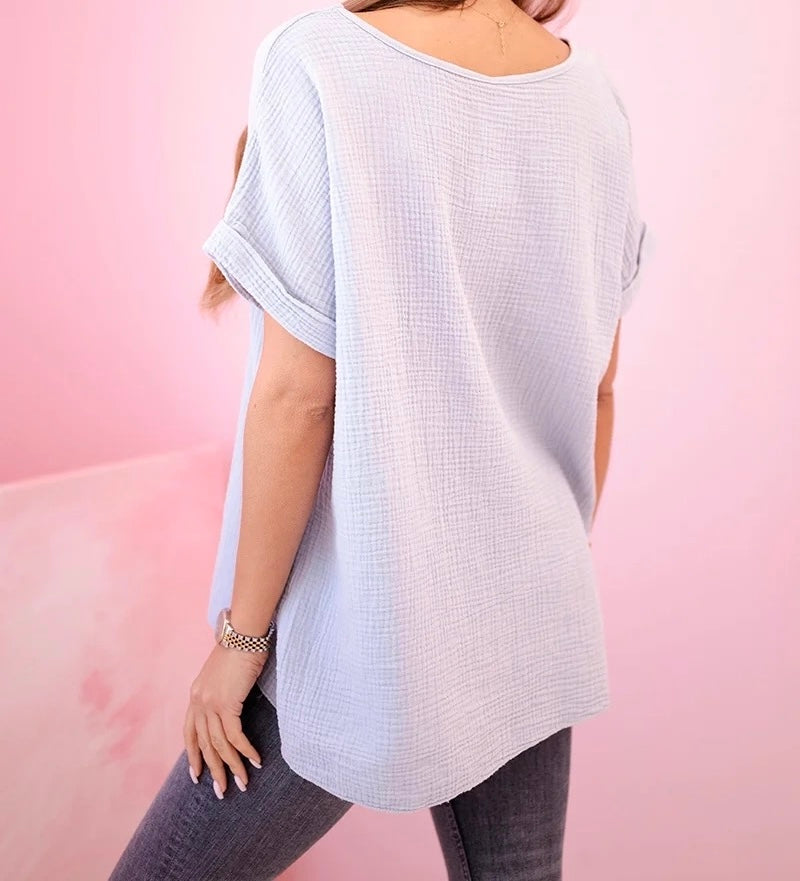 Musselin Shirt  mit Halskette