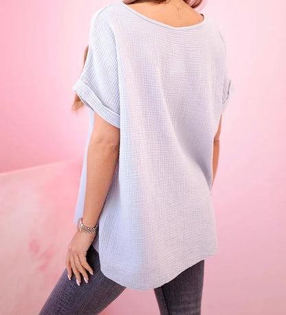 Musselin Shirt  mit Halskette