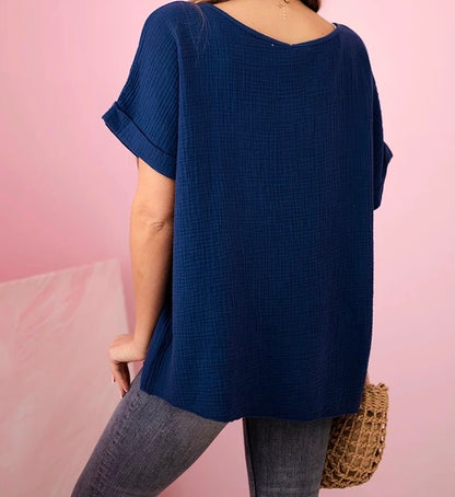 Musselin Shirt  mit Halskette