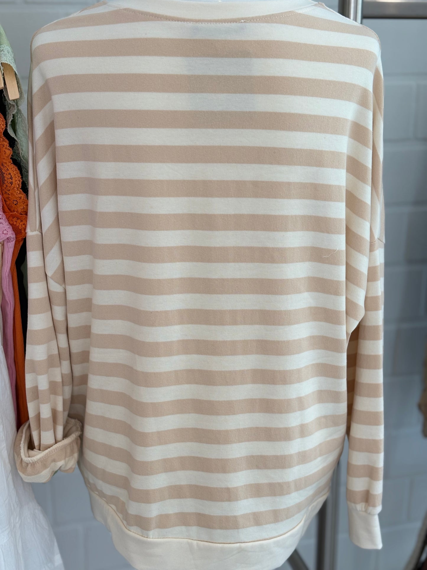 Sweatshirt gestreift Herz