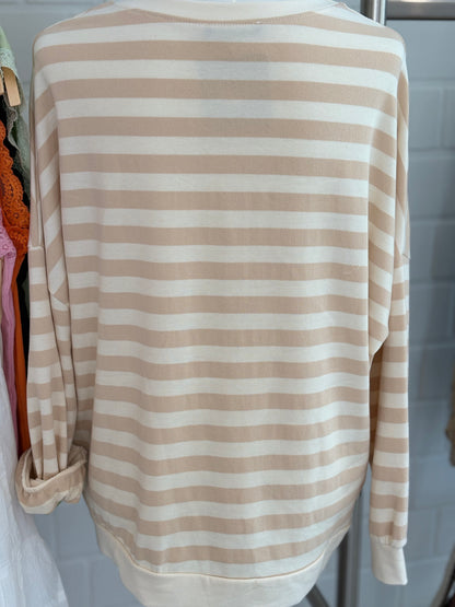 Sweatshirt gestreift Herz