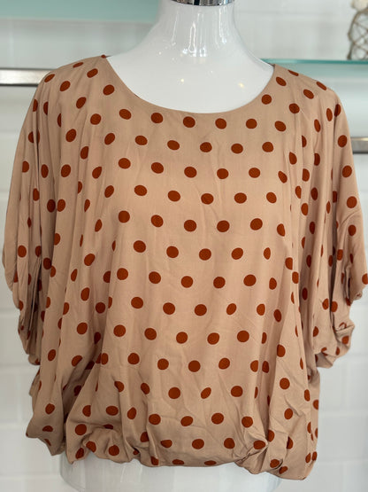 Bluse Ballon mit Punkten