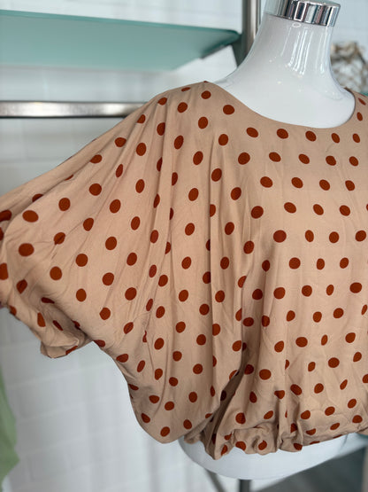 Bluse Ballon mit Punkten
