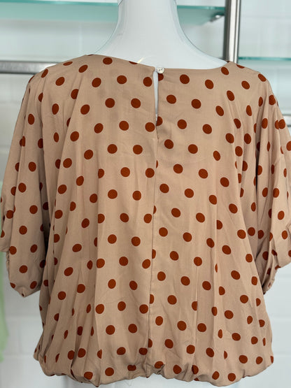 Bluse Ballon mit Punkten