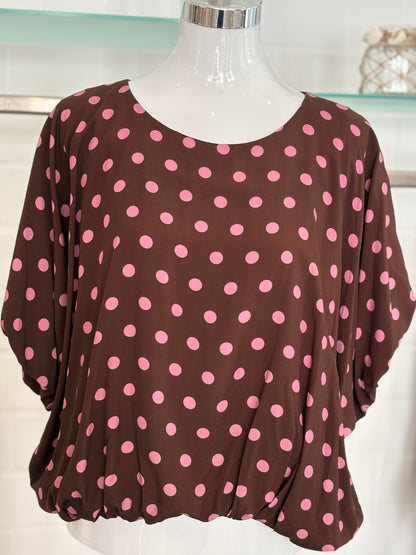 Bluse Ballon mit Punkten