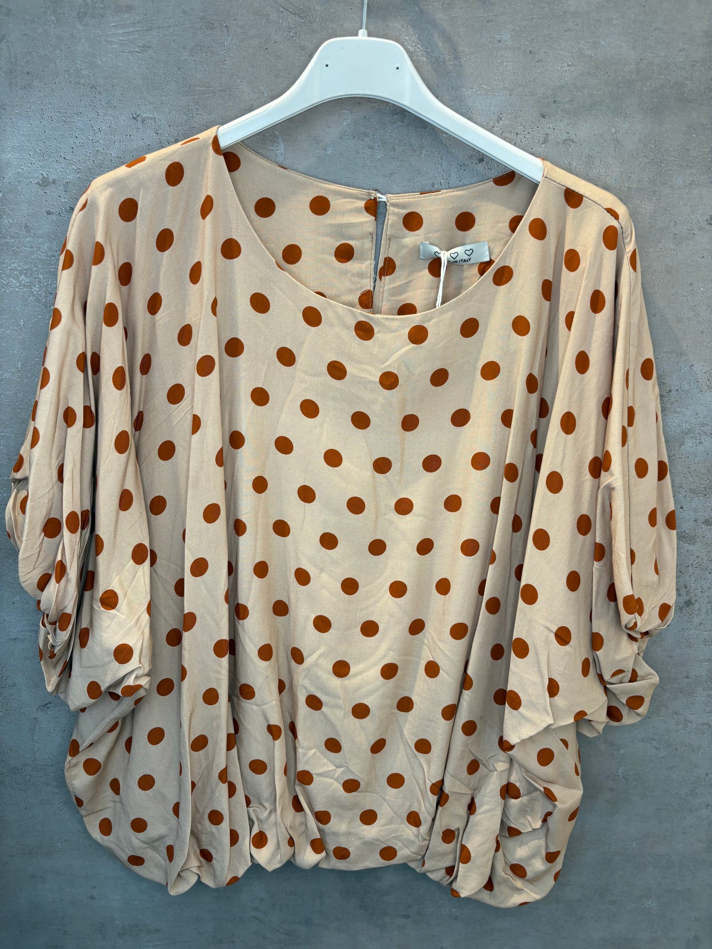 Bluse Ballon mit Punkten