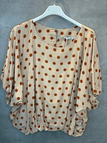 Bluse Ballon mit Punkten