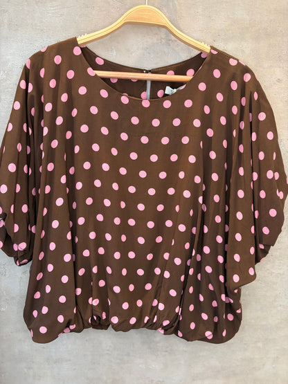 Bluse Ballon mit Punkten