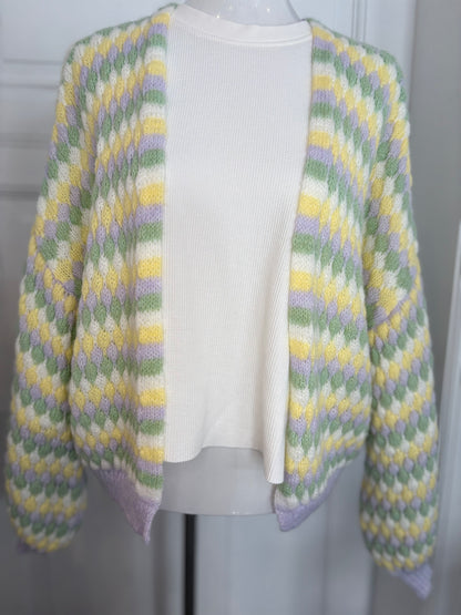 Strickjacke Cardigan gemustert