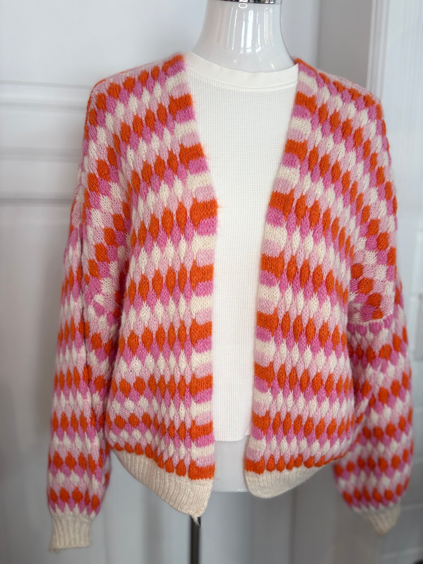 Strickjacke Cardigan gemustert