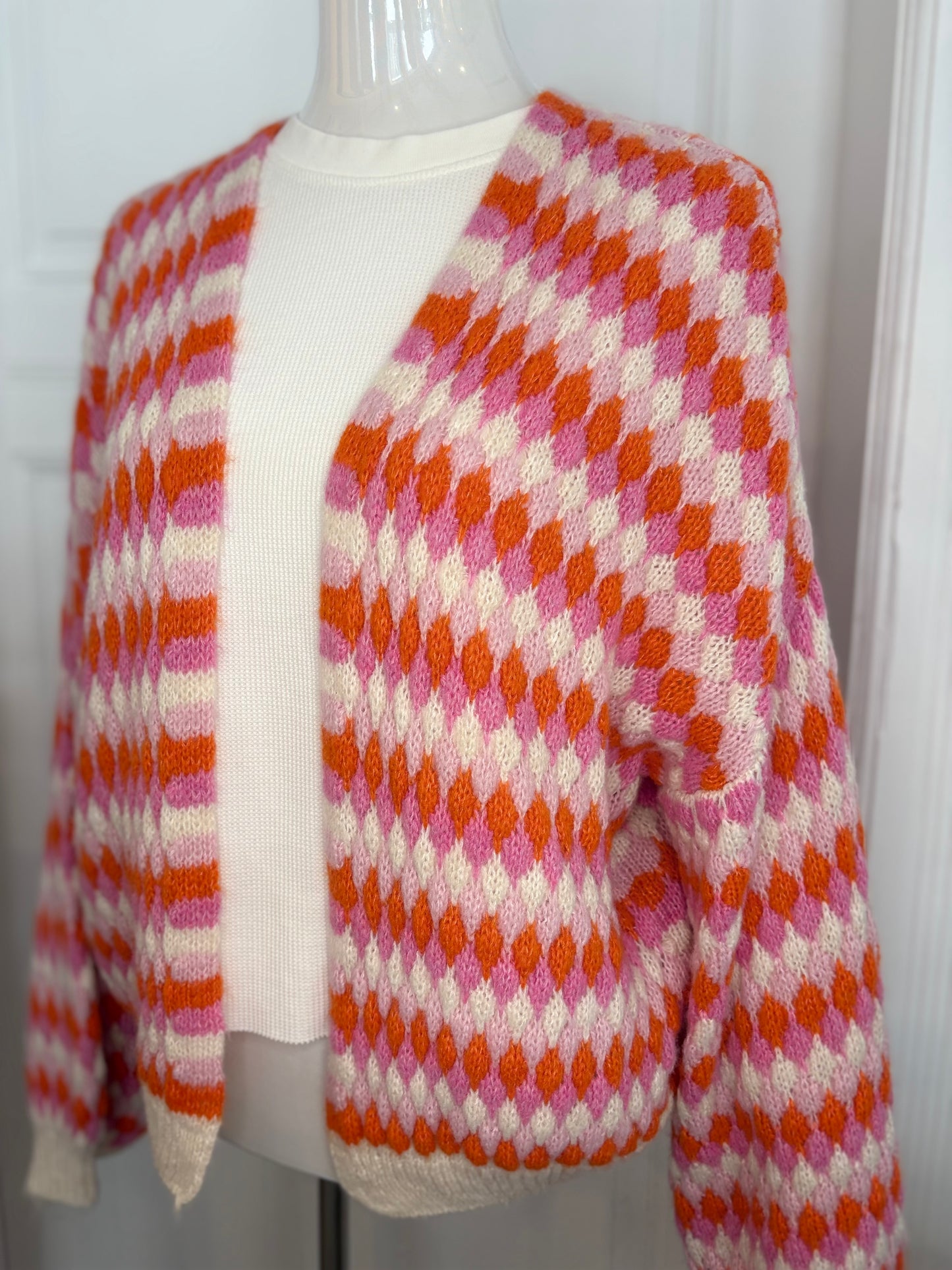 Strickjacke Cardigan gemustert