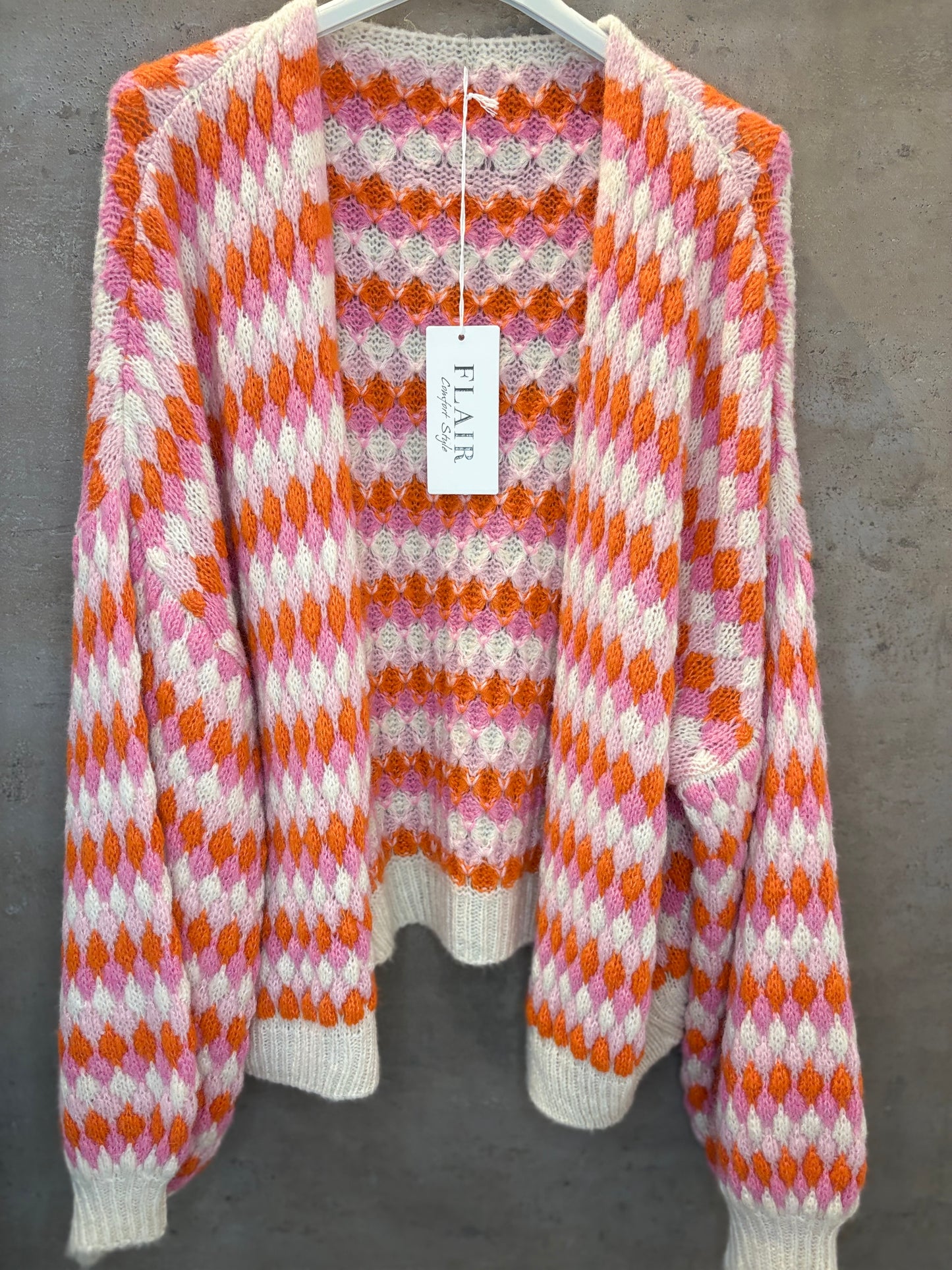 Strickjacke Cardigan gemustert