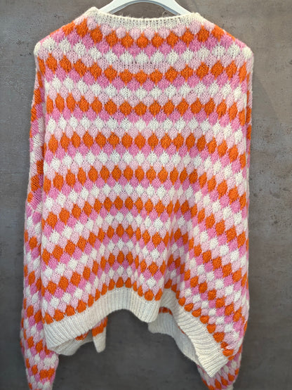 Strickjacke Cardigan gemustert