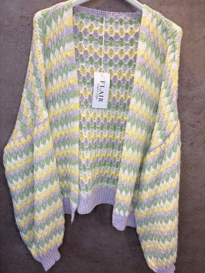 Strickjacke Cardigan gemustert